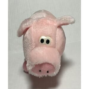 Vintage Pink Pig Stuffed Animal Plush 10 Inches Long by Dan Brechner